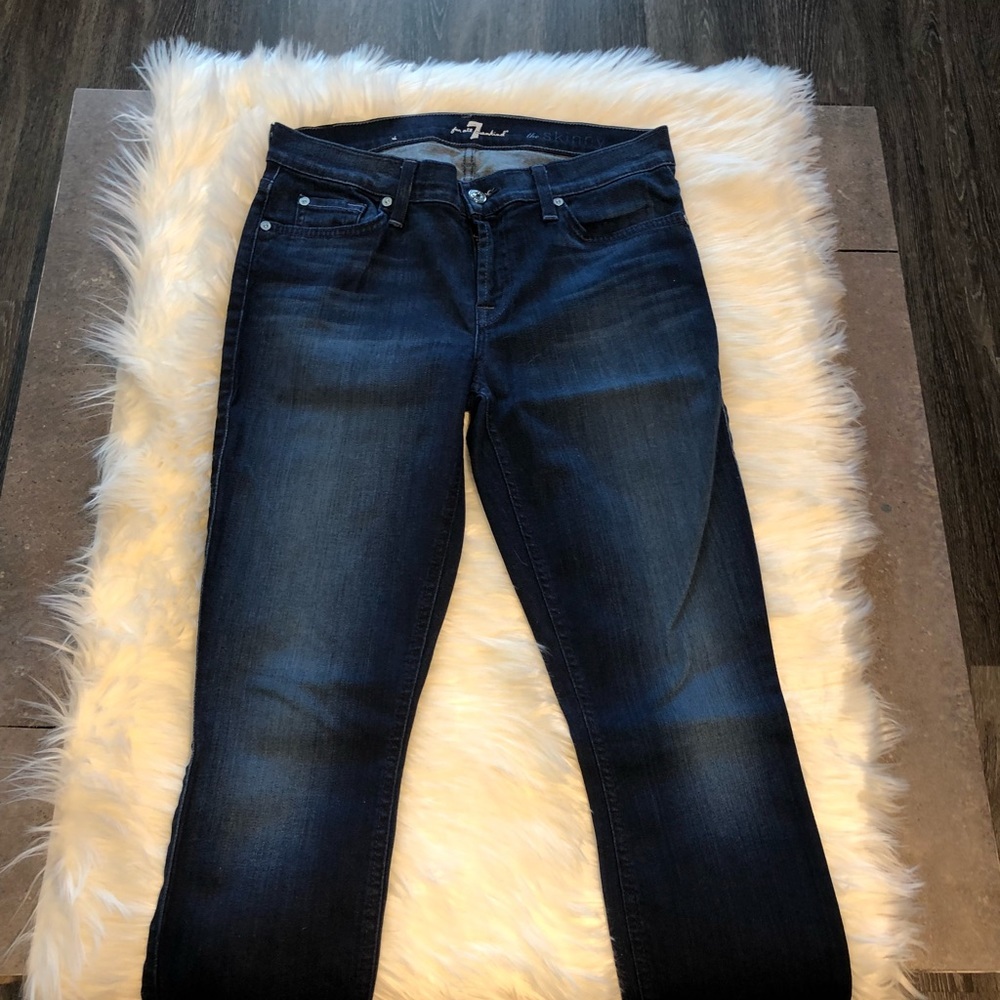 5[7ForAllMankind] The Skinny in dark wash denim - Picture 2 of 5